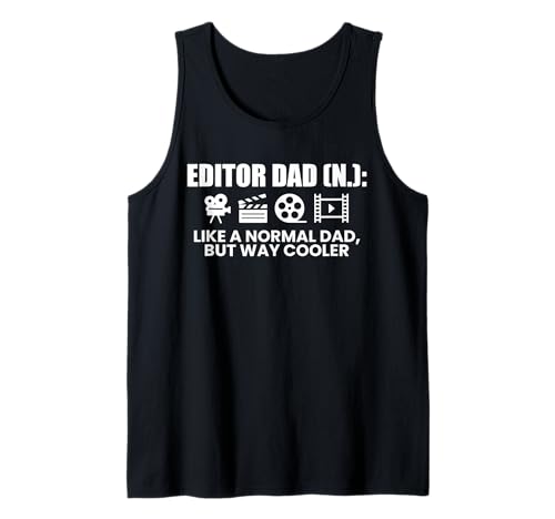 Herren Editor Dad Defintion Fathers Day Filmmaker Movie Editor Tank Top von Filmemacher Film Bearbeitung Designs
