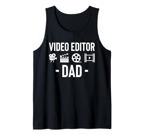 Herren Video Editor Dad Fathers Day Filmmaker Movie Editor Tank Top von Filmemacher Film Bearbeitung Designs