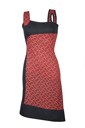 filosophie Wunderschönes asymmetrisches Kleid mit graphischen Vintage Muster - Casual Chic - 100% Baumwolle - Thais (3XL) von filosophie