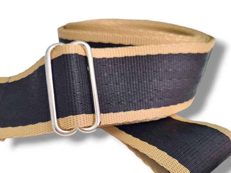 Taschengurt, Breiter Riemen, Normal Bis Extra Langer Taschenriemen 170cm, Schwarz Caramel von FilosundIch