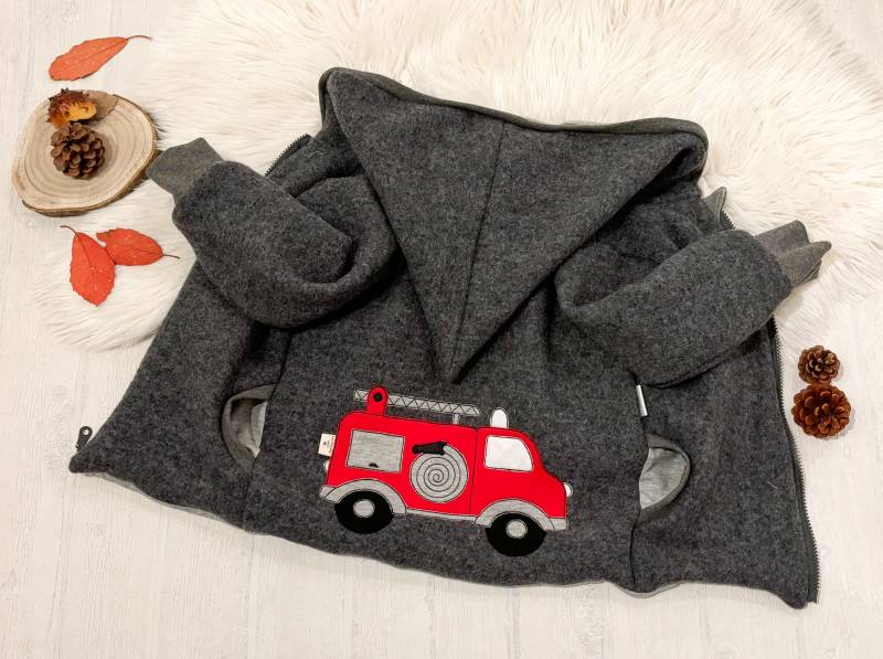 Wollwalkjacke "Feuerwehr" von FilouminiDesigns