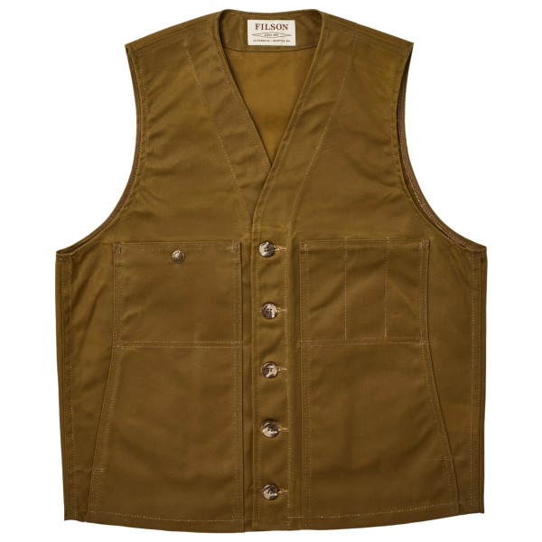 Filson - Oil Tin Cloth Vest - Windweste Gr M braun von Filson