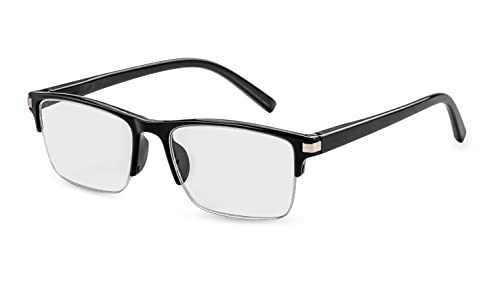 FILTRAL Rechteckige Lesebrille für Damen & Herren/Halbrahmen Brille mit Federscharnieren/Lesehilfe Schwarz, 1,50 dpt F4566902 von FILTRAL