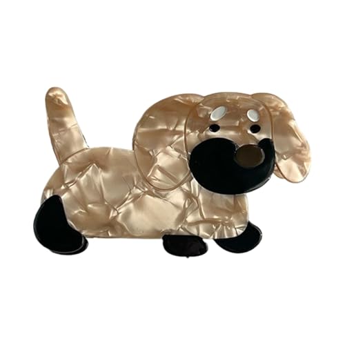 Acetat-Haarspangen, Hunde-Haarspangen, mit charmantem Hunde-Design und hochwertigem Acetat-Material, 9,5 x 5,5 cm, für Erwachsene, Frauen, Freunde von Filvczt