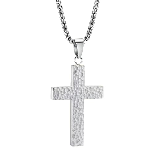 Filvczt Kreuz-Halskette für Damen, Charm-Halskette – 3D-Druck-Anhänger, Schmuckanhänger mit Geheimfach für Männer und Frauen, religiöse Taufanlässe, Refer to description, Titanstahl, Unisex Filvczt Kreuz-Halskette für Damen, Charm-Halskette – 3D-Druck-Anhänger, Schmuckanhänger mit Geheimfach für Männer und Frauen, religiöse Taufanlässe, Refer to description, Titanstahl, Unisex von Filvczt