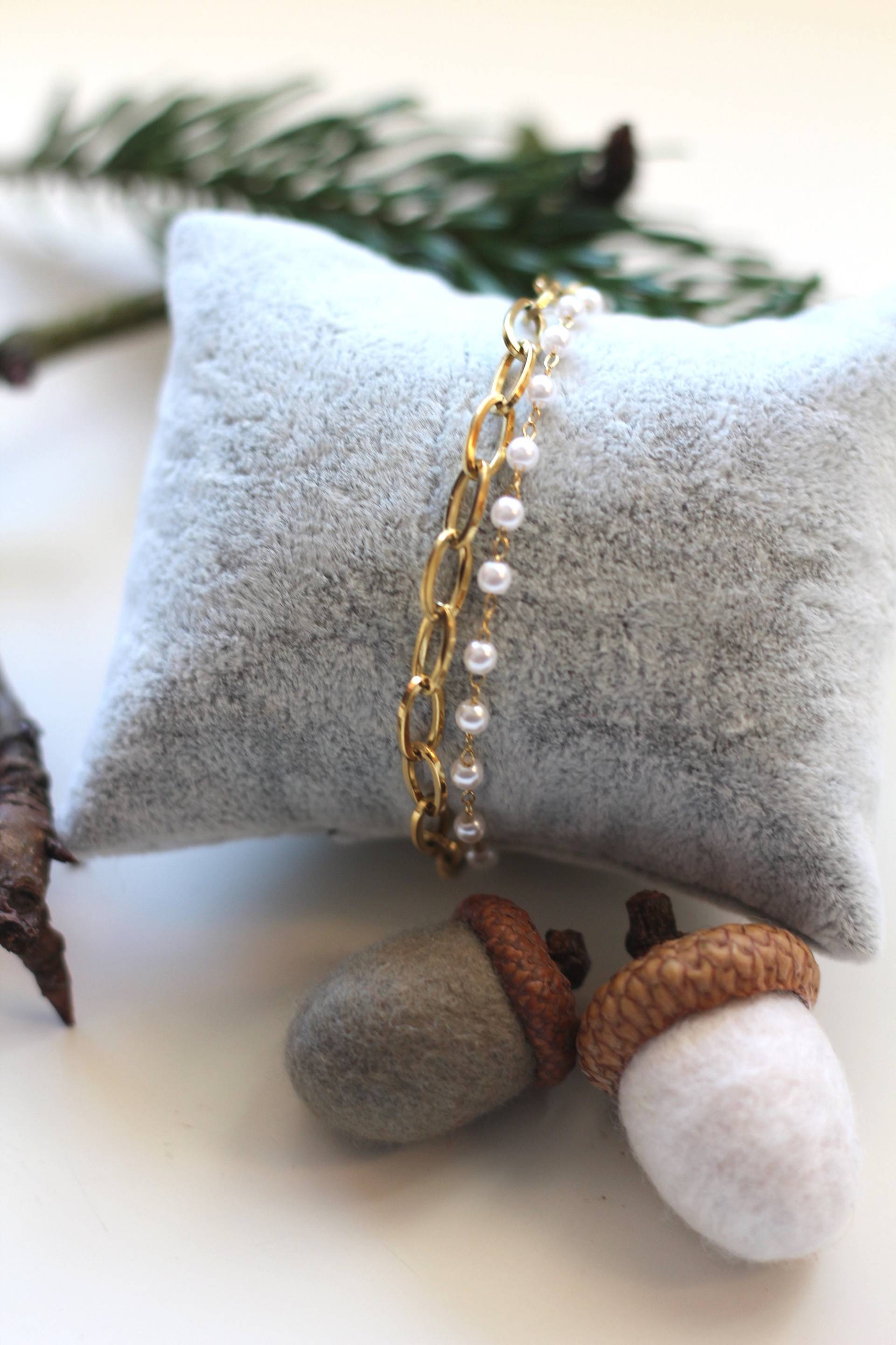 Doppelreihiges Armband Doppelreihiges Armband von FilzArtundGefunkel