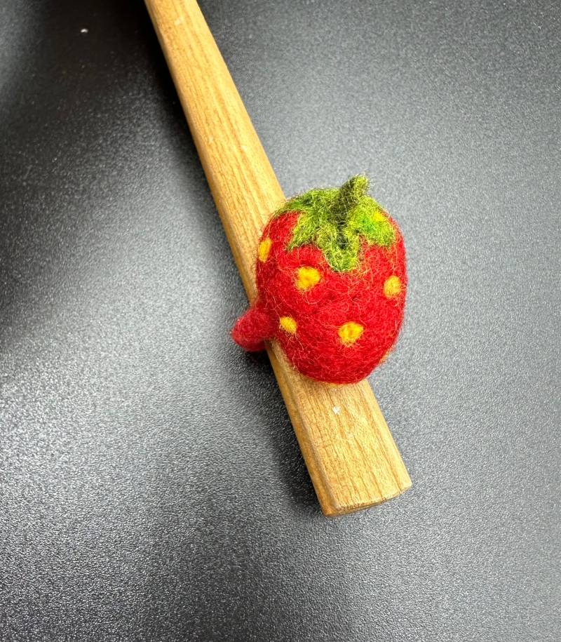 Filzring - Erdbeere von Filzmobil