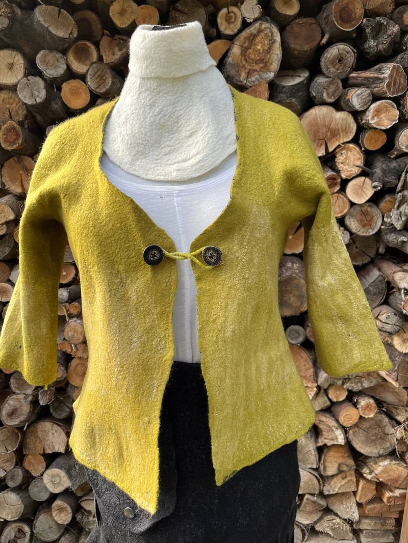 Nino-Filzjacke Damen, Gr. S, Handarbeit, Unikat, Sale Kostenloser Versand Innerhalb Deutschlands von Filzmobil