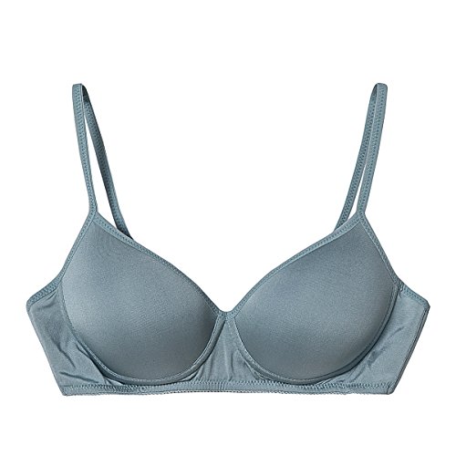 Fimage Damen Ultra Dünn Weich Bequem Atmungsaktiv Maulbeerseide Kabelloser BH - Blau - Large Fimage Damen Ultra Dünn Weich Bequem Atmungsaktiv Maulbeerseide Kabelloser BH - Blau - Large von Fimage