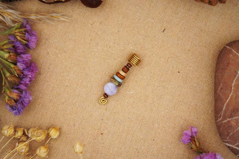 Dreadschmuck Aus Draht | Drahtperle Für Dreadlocks Dreadperle Dreadlock Anhänger Boho Hippie von FimonacciArtifacts