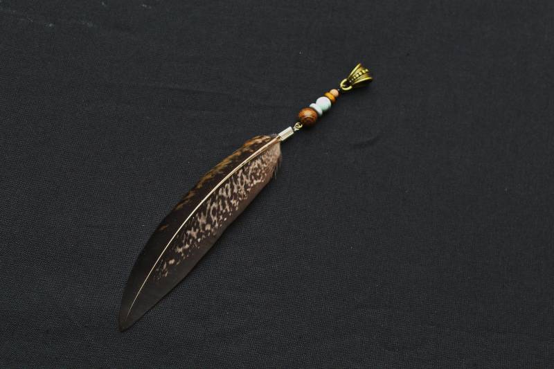Dreadschmuck Mit Feder | Dreadperle Ethno Dreadlockperle Hippie Schmuck von FimonacciArtifacts