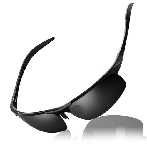 Fimoson Herren Sportbrille Polarisierte Sonnenbrille Fahrerbrille Ultraleichte Al-Mg Metallrahmen UV400-Schutz Männer Sonnenbrillen Fimoson Herren Sportbrille Polarisierte Sonnenbrille Fahrerbrille Ultraleichte Al-Mg Metallrahmen UV400-Schutz Männer Sonnenbrillen von Fimoson