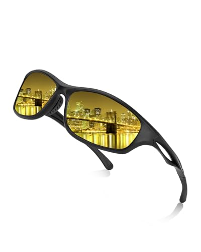 Fimoson Night Driving Glasses für Männer Frauen Anti Glare HD Polarized Yellow Tinted Night Vision Glasses for Driving von Fimoson