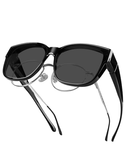 Fimoson Over Glasses Sonnenbrille für Damen und Herren, Polarisierte UV400 Schutz Fit über Sonnenbrille für das Fahren graue Linse Fimoson Over Glasses Sonnenbrille für Damen und Herren, Polarisierte UV400 Schutz Fit über Sonnenbrille für das Fahren graue Linse von Fimoson