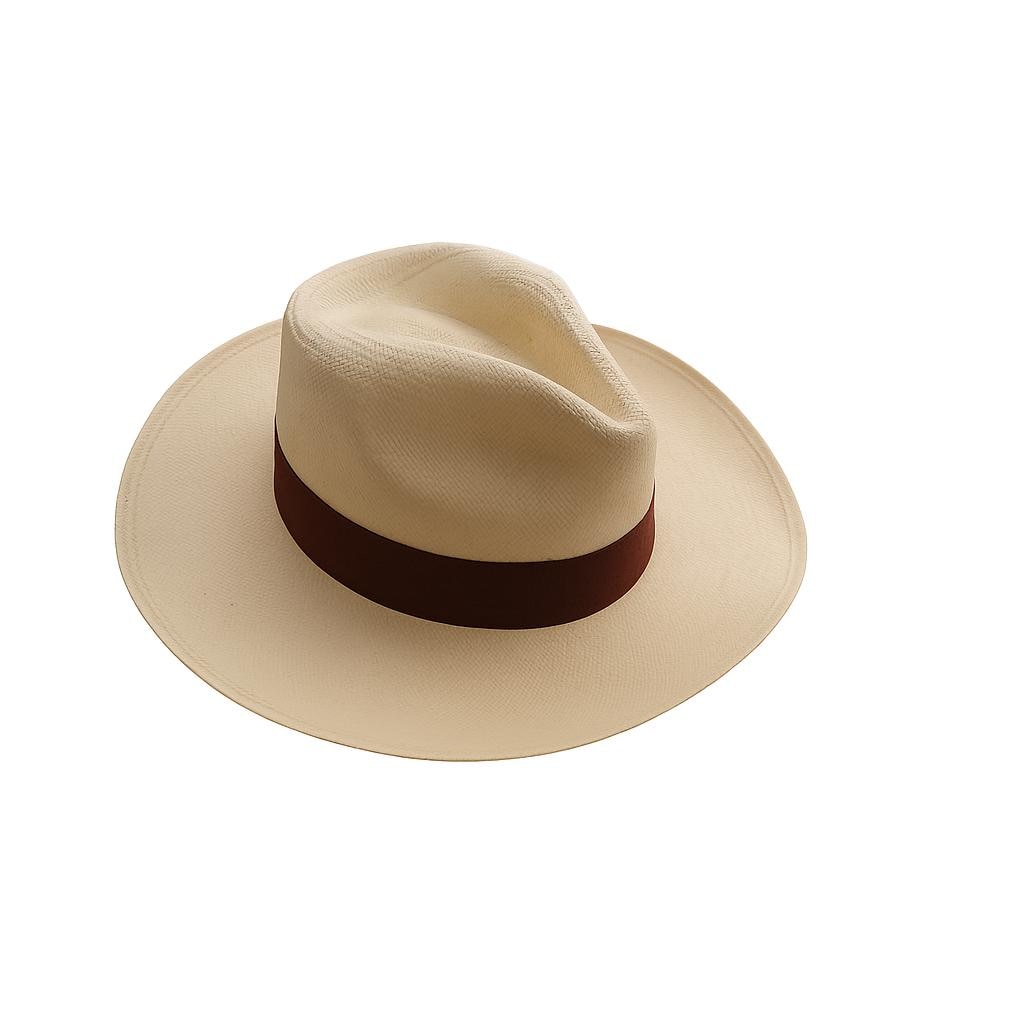 Echter Panamahut Aus Ecuador | Handgefertigt Naturfarben Mit Braunem Band Geflechtgrad 12 Fedora-stil Unisex Sommerhut Echter Panamahut Aus Ecuador | Handgefertigt Naturfarben Mit Braunem Band Geflechtgrad 12 Fedora-stil Unisex Sommerhut von FinaHeritage