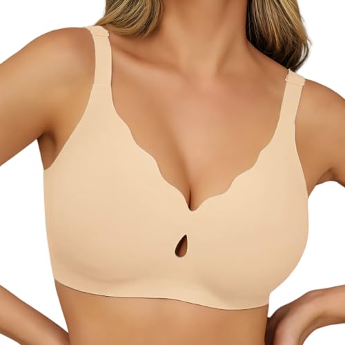 Finabol Nahtloser BH Damen Ohne Bügel Bequem Damen-BHS Mit Große Brüste Starker Halt Push Up BH Soft Bügelloser Seamless Bralette Klassische Bra von Finabol