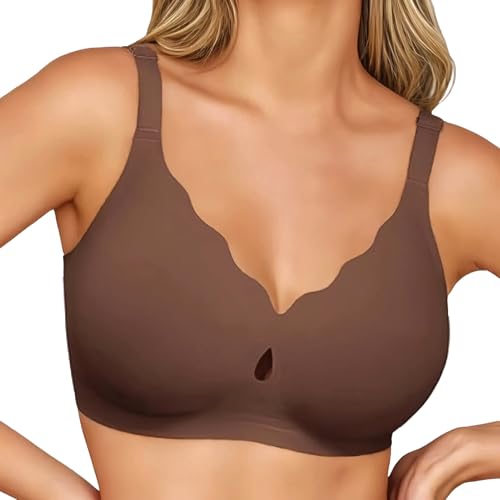 Finabol Nahtloser BH Damen Ohne Bügel Bequem Damen-BHS Mit Große Brüste Starker Halt Push Up BH Soft Bügelloser Seamless Bralette Klassische Bra von Finabol