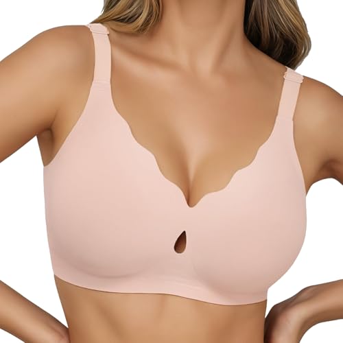 Finabol Nahtloser BH Damen Ohne Bügel Bequem Damen-BHS Mit Große Brüste Starker Halt Push Up BH Soft Bügelloser Seamless Bralette Klassische Bra von Finabol