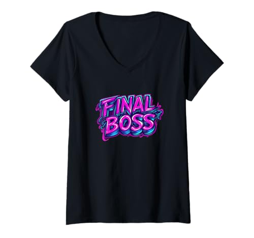 Damen Nice Final Boss Speech für Erwachsene und Kinder T-Shirt mit V-Ausschnitt Damen Nice Final Boss Speech für Erwachsene und Kinder T-Shirt mit V-Ausschnitt von Final Boss Outfit
