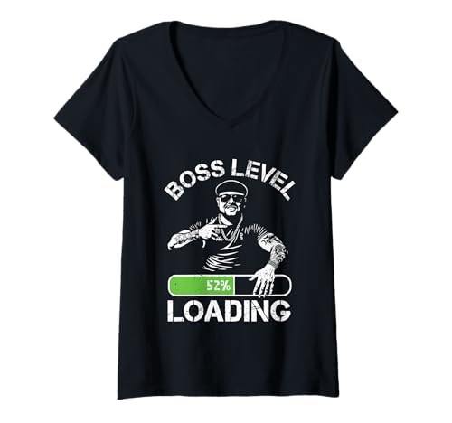 Damen Boss Level Loading - Ibiza Final Boss Gamer Junggesellenabschied T-Shirt mit V-Ausschnitt Damen Boss Level Loading - Ibiza Final Boss Gamer Junggesellenabschied T-Shirt mit V-Ausschnitt von Final Boss Stag Party Gifts