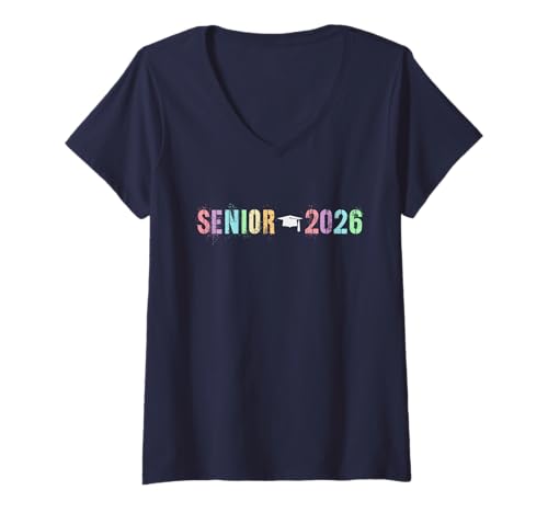 Damen Senior 2026 Jahrbuch, Klasse der Mutter der 12. Klasse, 12 Jahre später T-Shirt mit V-Ausschnitt von Final Level Crew Seniors Yearbook We Wrote That