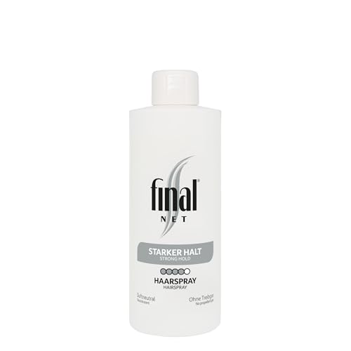 Final NET Starker Halt – Glanzspray für alle Haartypen mit starkem Halt, Fixing Spray, Haarspray Damen, Haarspray Herren, Haarlack Pumpspray, Haarspray unparfümiert, Austauschflasche – 125 ml von Final Net