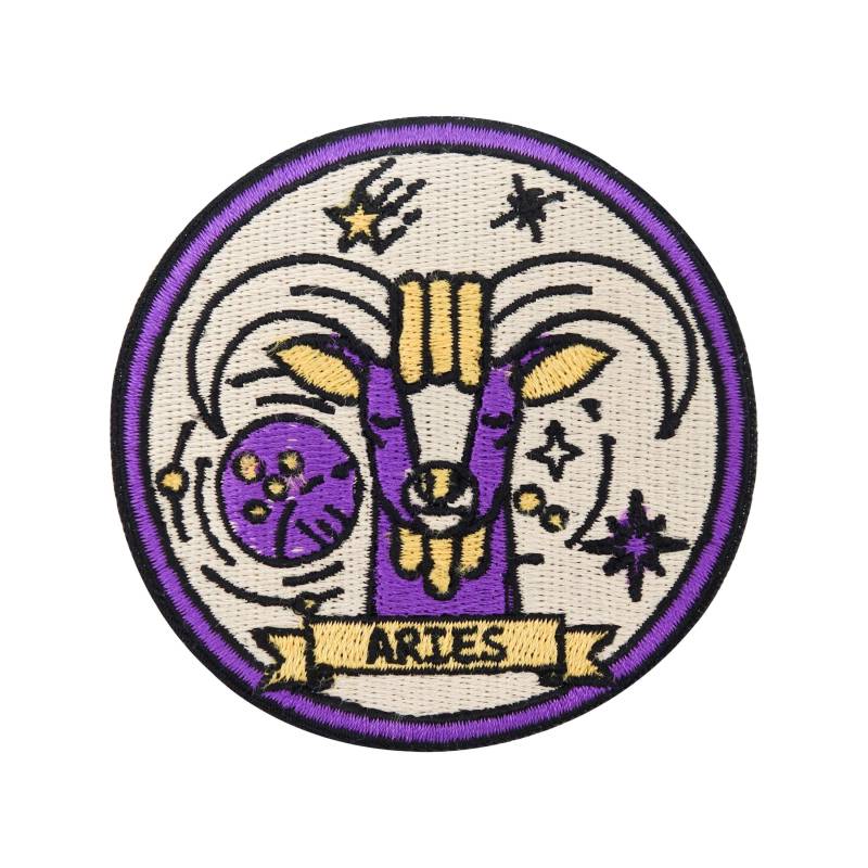Finally Home Patch Zum Aufbügeln - Sternzeichen Widder Aries | Astrologie Aufnäher von FinallyHomeDesign