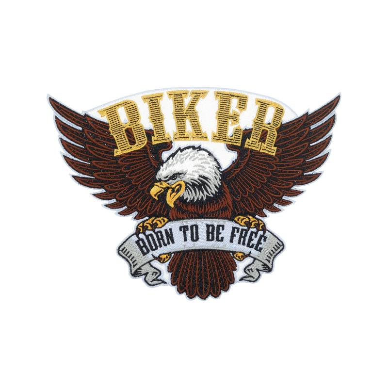 Großer Patch Zum Aufbügeln Born To Be Free Biker Adler Lederwesten | Motorrad Kutten Patches Amerika Big Rückenpatch Rückenaufnäher Aufnäher von FinallyHomeDesign