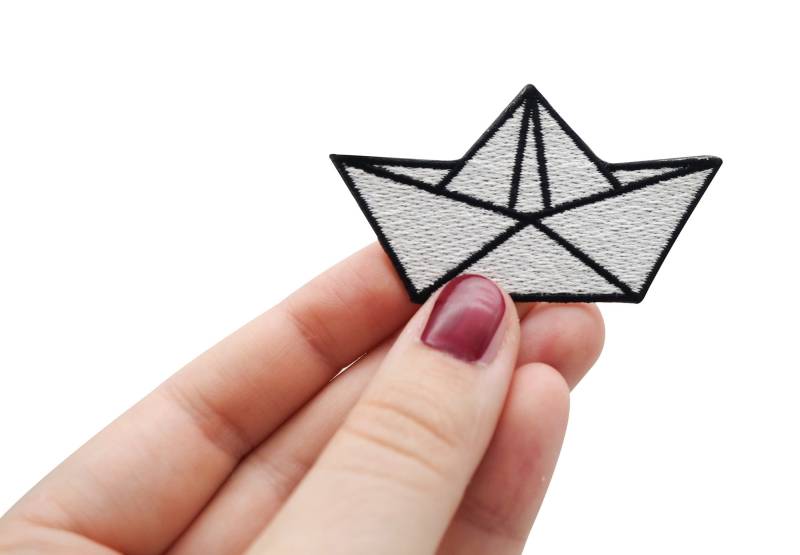 Papierboot Patch Zum Aufbügeln | Retro Boot Patches Seefahrt Schiff Bügelbild Origami Aufbügler Martimer Ozean Bügelpatch Anker Aufnäher von FinallyHomeDesign