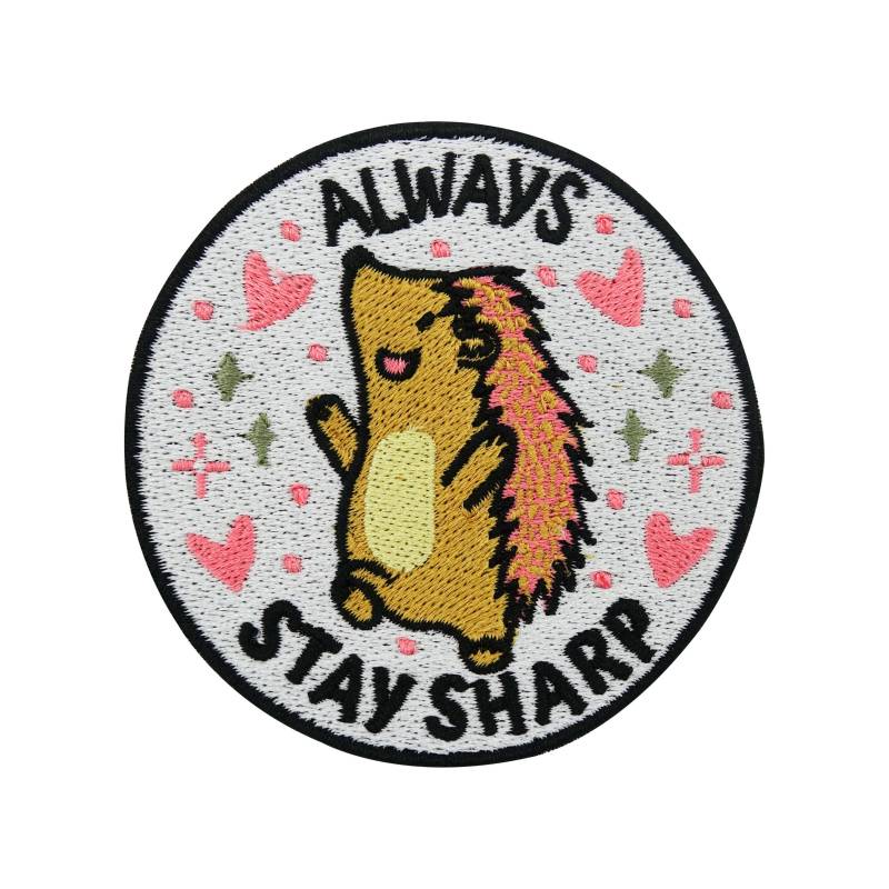 Patch Zum Aufbügeln Always Stay Sharp Igel | Tier Aufnähen, Jeansjacken Bügelbild, Aufbügler, Aufnäher, Bügelpatch, Kinder Patches von FinallyHomeDesign
