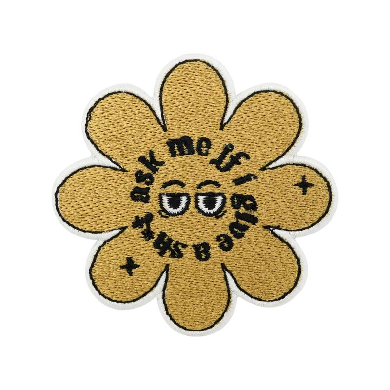 Patch Zum Aufbügeln Ask Me If I Give A Sht Blume | Lustige Patches, Witzige Bügelbild Hippie Flower Aufbügler Spruch Aufnäher Finally Home von FinallyHomeDesign