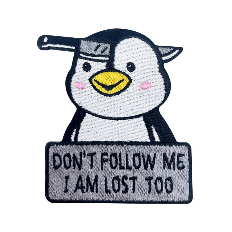 Patch Zum Aufbügeln - Dont Follow Me I Am Lost Too Pinguin | Winter Patches, Pinguine Aufbügler, Tier Diy Flicken Finally Home von FinallyHomeDesign