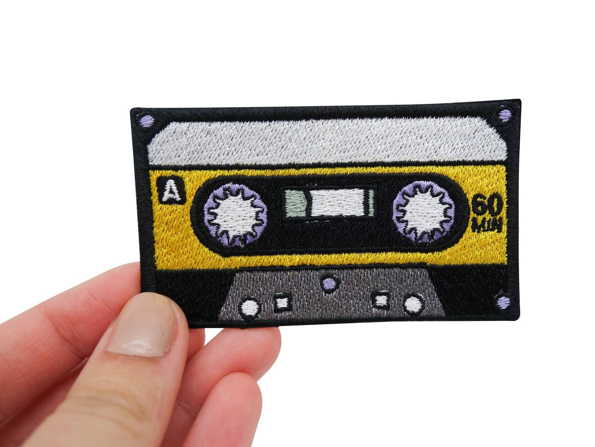 Patch Zum Aufbügeln Gelbe 80Er Kassette | Musik, Vintage, Retro, Oldschool Patches, Bügelflicken, Flicken Aufnäher Kassetten Cd Finally Home von FinallyHomeDesign