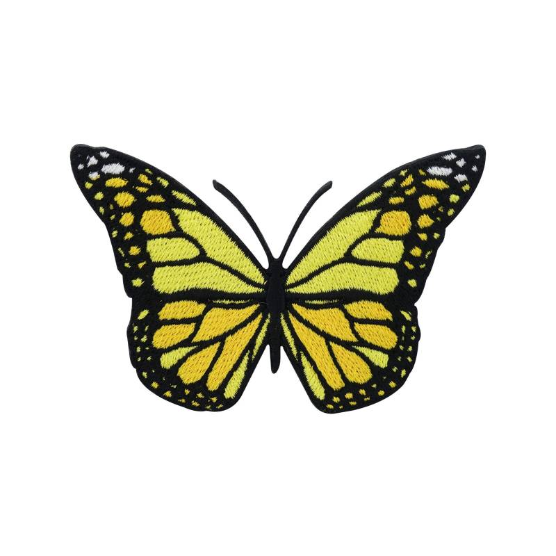Patch Zum Aufbügeln Hochwertiger Gelber Schmetterling Butterfly Patches, Tiere Bügelbild, Falter Aufbügler Aufnäher Jeansjacken Finally Home von FinallyHomeDesign