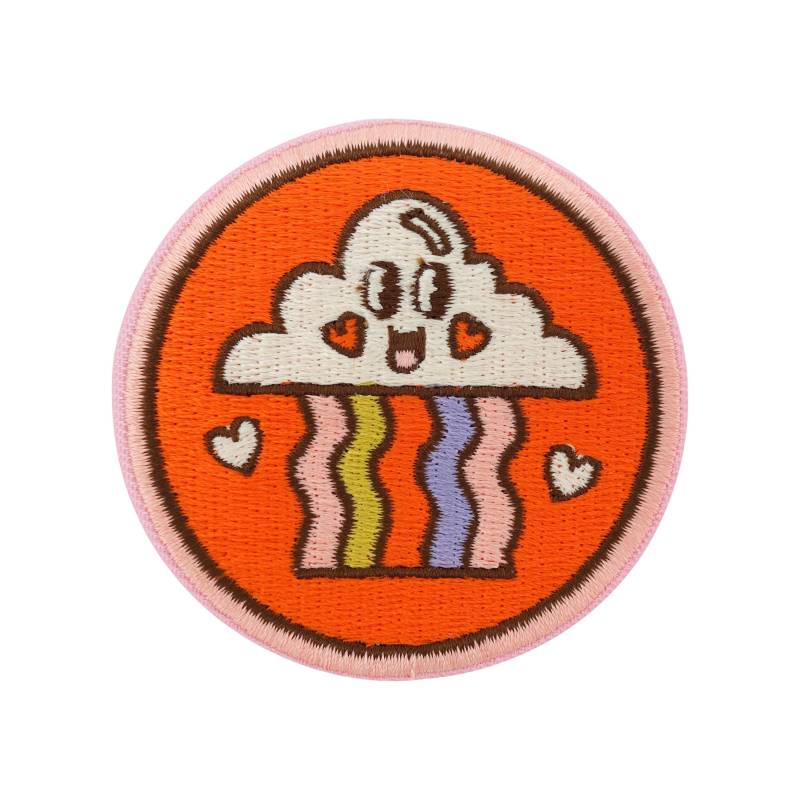 Patch Zum Aufbügeln - Kleine Wolke | Regenbogen Patches Runde Natur Girl Aufbügler von FinallyHomeDesign