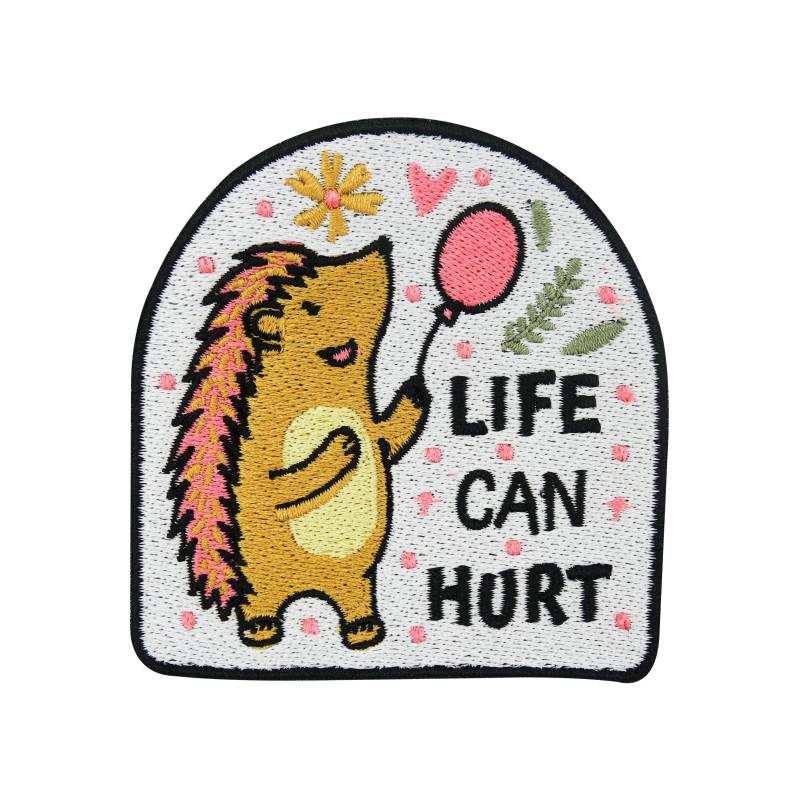 Patch Zum Aufbügeln Life Can Hurt Igel | Ballon Patches Luftballon Flicken Aufbügler Kinder Aufnäher Bügelpatches Tier Aufnähen von FinallyHomeDesign
