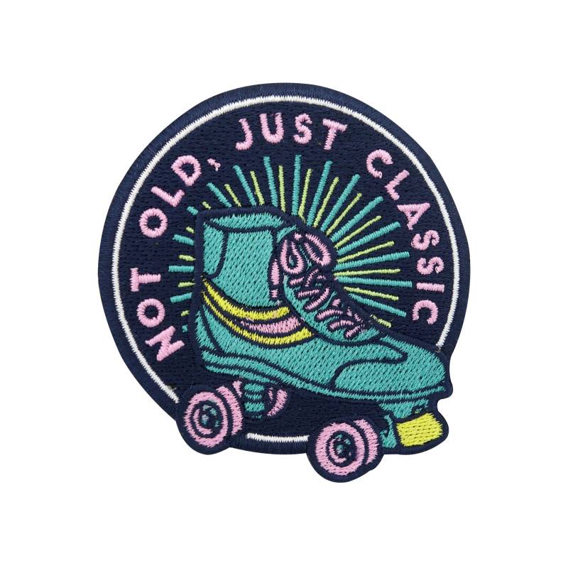 Patch Zum Aufbügeln Not Old, Just Classic Rollschuhe | Retro Patches, Vintage Bügelbild Flicken, Skate Aufbügler, Neon Aufnäher Finally Home von FinallyHomeDesign
