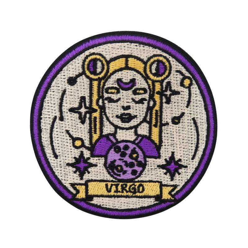 Patch Zum Aufbügeln - Sternzeichen Jungfrau Virgo | Astrologie Patches, Mond Sterne Aufbügler, Flicken, Aufnäher von FinallyHomeDesign