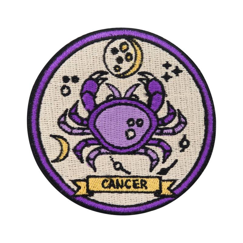 Patch Zum Aufbügeln - Sternzeichen Krebs Cancer | Astrologie Patches, Mond Sterne Aufbügler, Flicken, Aufnäher von FinallyHomeDesign