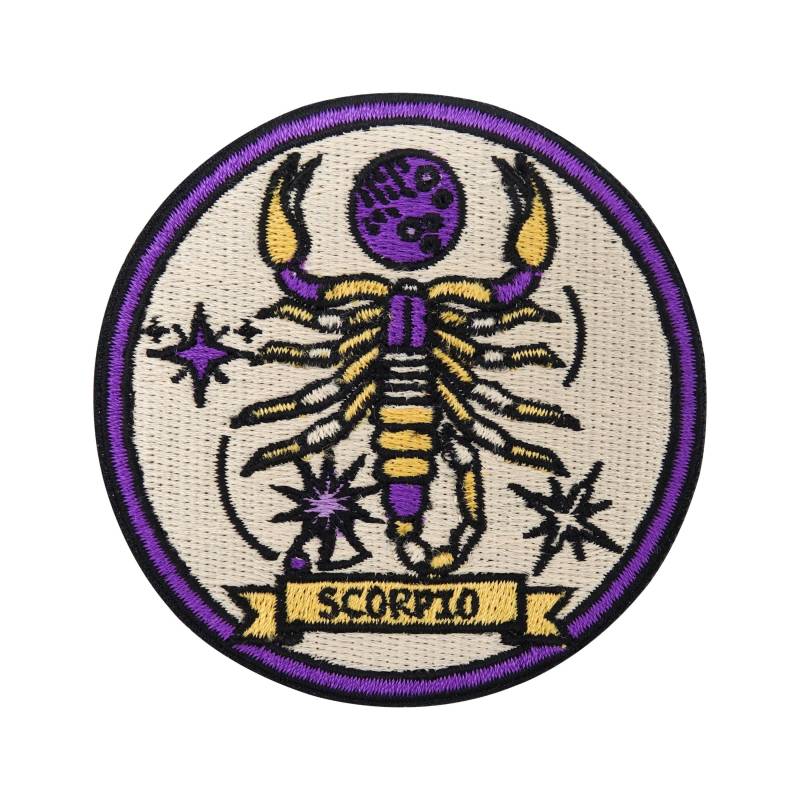 Patch Zum Aufbügeln - Sternzeichen Skorpion Scorpio | Astrologie Patches, Mond Sterne Aufbügler, Flicken Und Aufnäher Finally Home von FinallyHomeDesign