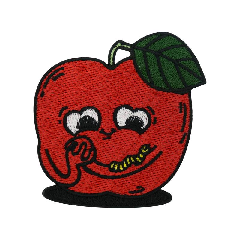 Patch Zum Aufbügeln Süßer Apfel | Patches Aufnähen, Wurm Bügelbild, Obst Aufbügler, Rote Aufnäher, Fruit Flicken Bügelpatch Finally Home von FinallyHomeDesign