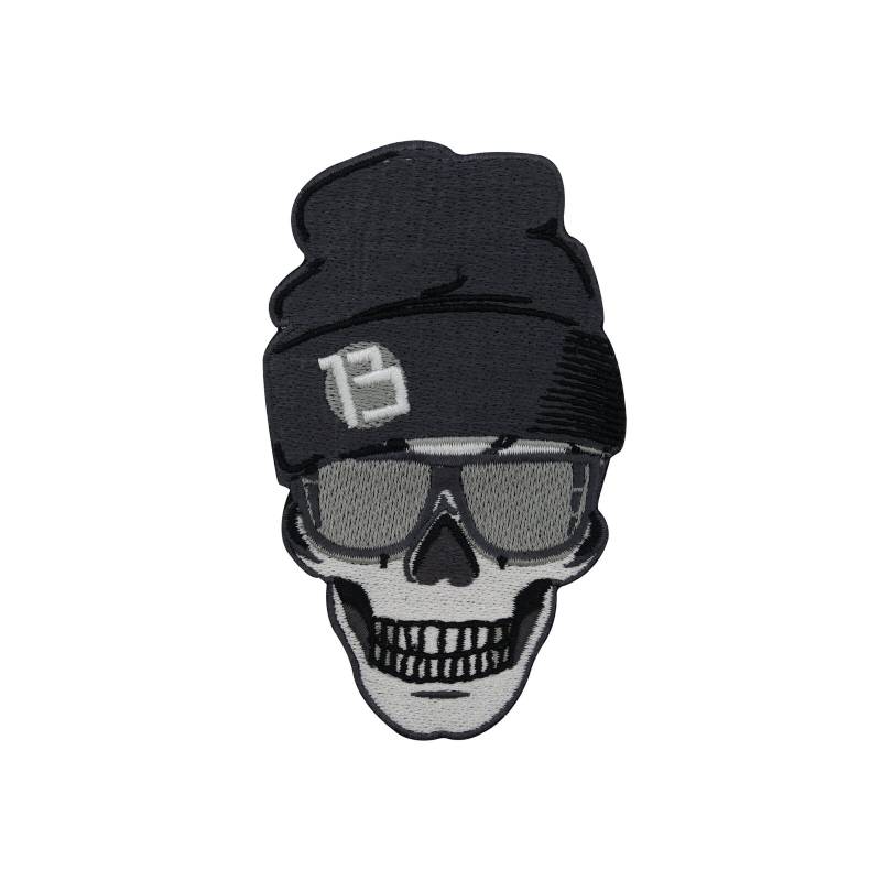 Patch Zum Aufbügeln Totenkopf Mütze Sonnenbrille | Totenschädel Patches Biker Schädel Bügelpatch Hip Hop Motorrad Kutte Rap Rocker Aufnäher von FinallyHomeDesign