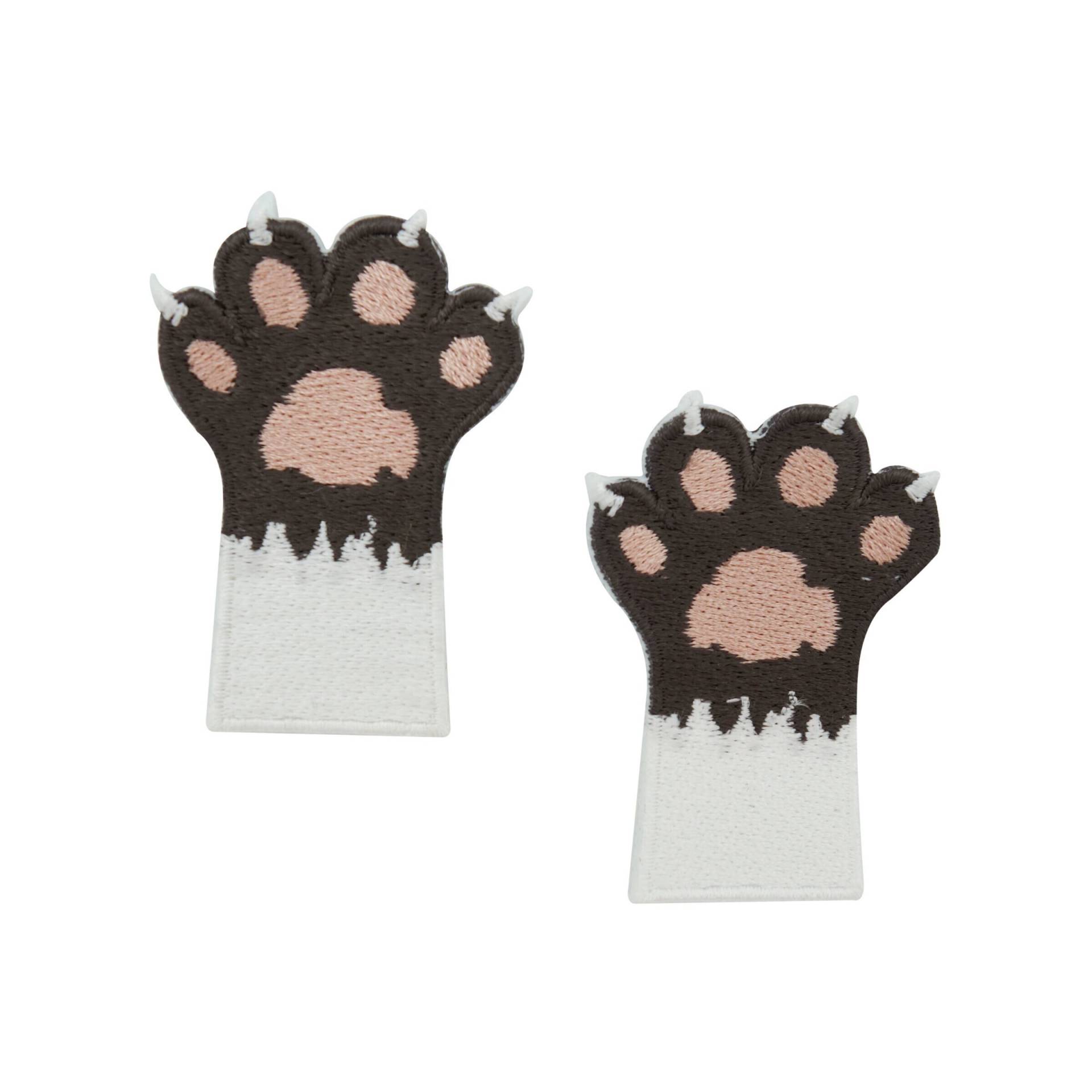 Patches Zum Aufbügeln Zwei Braune Pfoten Mit Krallen | Katzenpfote Patch Hundepfote Bügelflicken Hunde Tatze Bügelbild Katzen Pfote Aufnäher von FinallyHomeDesign