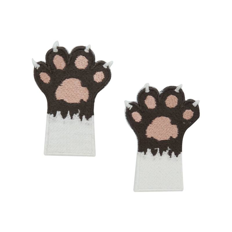 Patches Zum Aufbügeln Zwei Braune Pfoten Mit Krallen | Katzenpfote Patch Hundepfote Bügelflicken Hunde Tatze Bügelbild Katzen Pfote Aufnäher von FinallyHomeDesign
