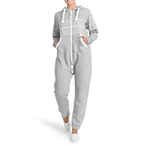 Finchgirl 31A3 Azteken FG117 Damen Jumpsuit Overall Jogging Hellgrau M von Finchgirl