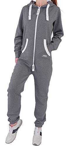 Finchgirl 27E123+F12 FG18R Damen Jumpsuit Overall Dunkelgrau M von Finchgirl