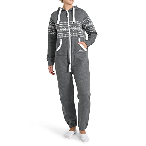 Finchgirl 33O45 Azteken FG117 Damen Jumpsuit Overall Jogging Dunkelgrau XS von Finchgirl