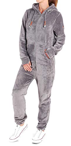 Finchgirl F2001 Damen Jumpsuit Teddy Fleece Dunkelgrau Gr. XS von Finchgirl