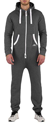 Finchman 21C13+ZWL FMJ18 Herren Jumpsuit Overall Onesie Dark Grey Gr. XL von Finchman