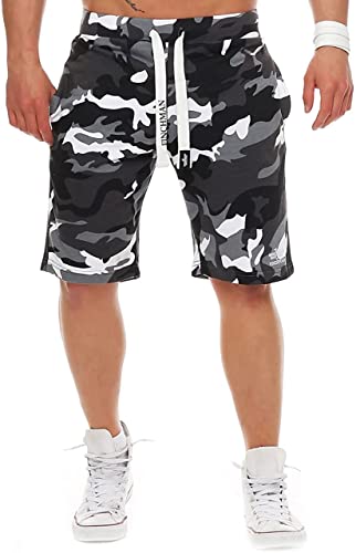 Finchman FM191 Herren Baumwolle Sweat Shorts Camo Grey 3XL von Finchman